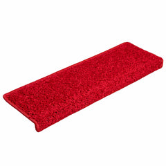 vidaXL Carpet Stair Tread | Set of 15 | Red | 100% Polypropylene | Medium 3