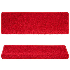vidaXL Carpet Stair Tread | Set of 15 | Red | 100% Polypropylene | Medium 4