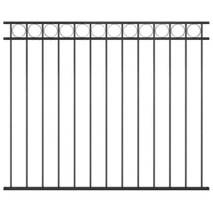 vidaXL Fence Panel "Assen" Steel 163x150 cm Black 1