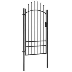 Garden Gate WOERDEN Lockable Steel Black 2.5 m