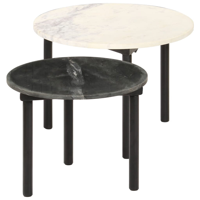 Coffee Tables 2 pcs Black and White