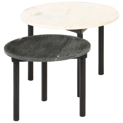 Coffee Tables 2 pcs Black and White