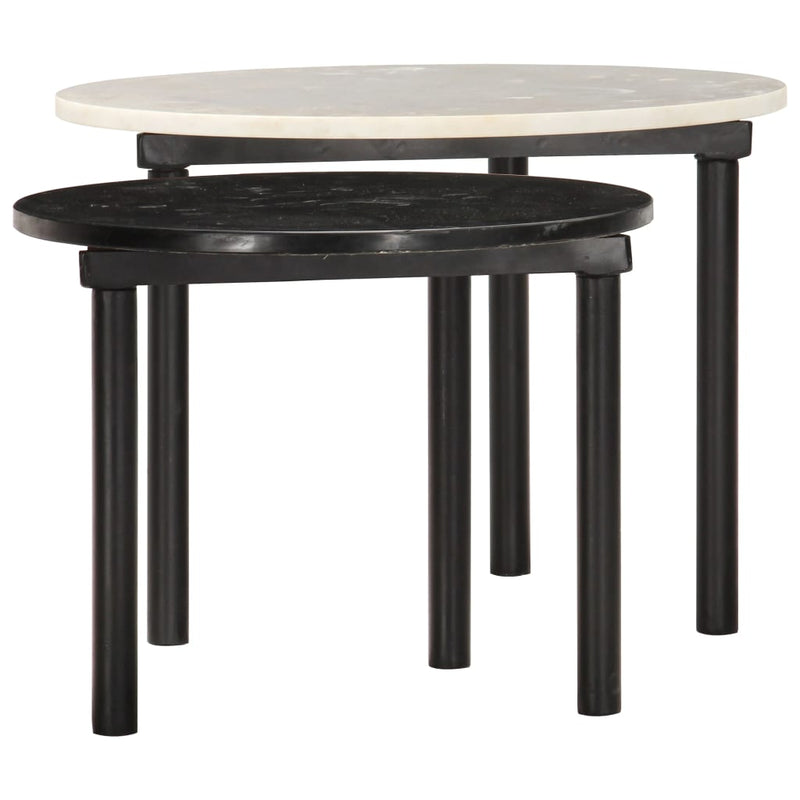 Coffee Tables 2 pcs Black and White