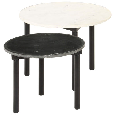 Coffee Tables 2 pcs Black and White