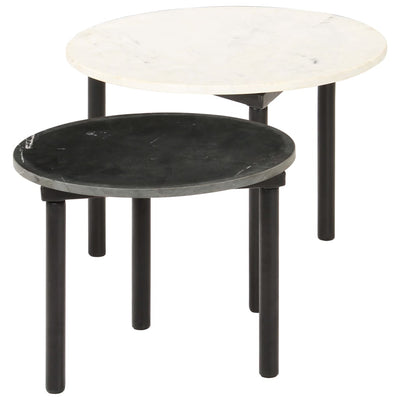 Coffee Tables 2 pcs Black and White