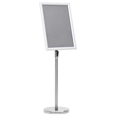 vidaXL A3 Pedestal Poster Stand Silver Aluminium Alloy 1
