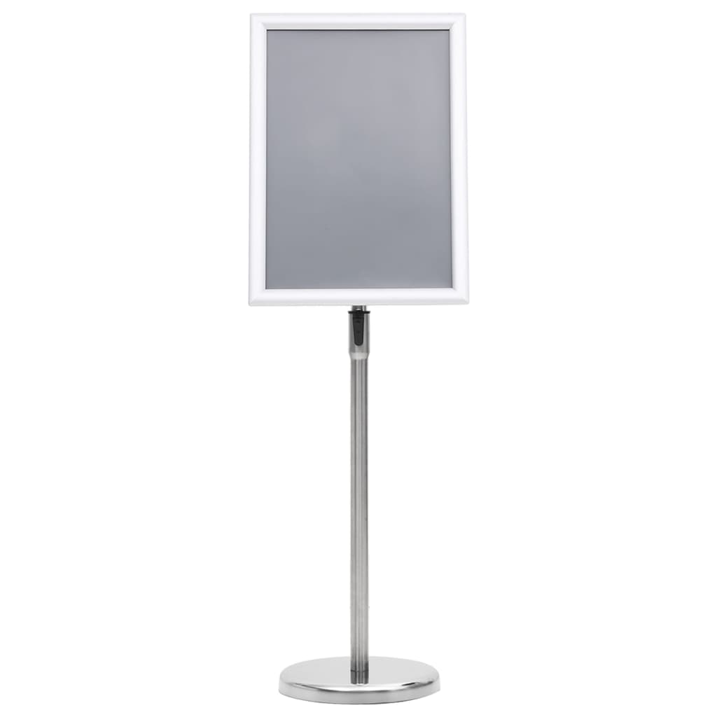 vidaXL A3 Pedestal Poster Stand Silver Aluminium Alloy 2