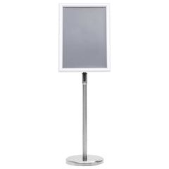 Pedestal Poster Stand Aluminium Alloy Silver A3 1