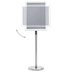 vidaXL A3 Pedestal Poster Stand Silver Aluminium Alloy 3