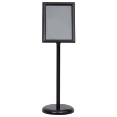 vidaXL A4 Pedestal Poster Stand Black Aluminium Alloy 2