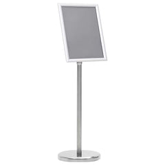vidaXL A4 Pedestal Poster Stand Silver Aluminium Alloy 1