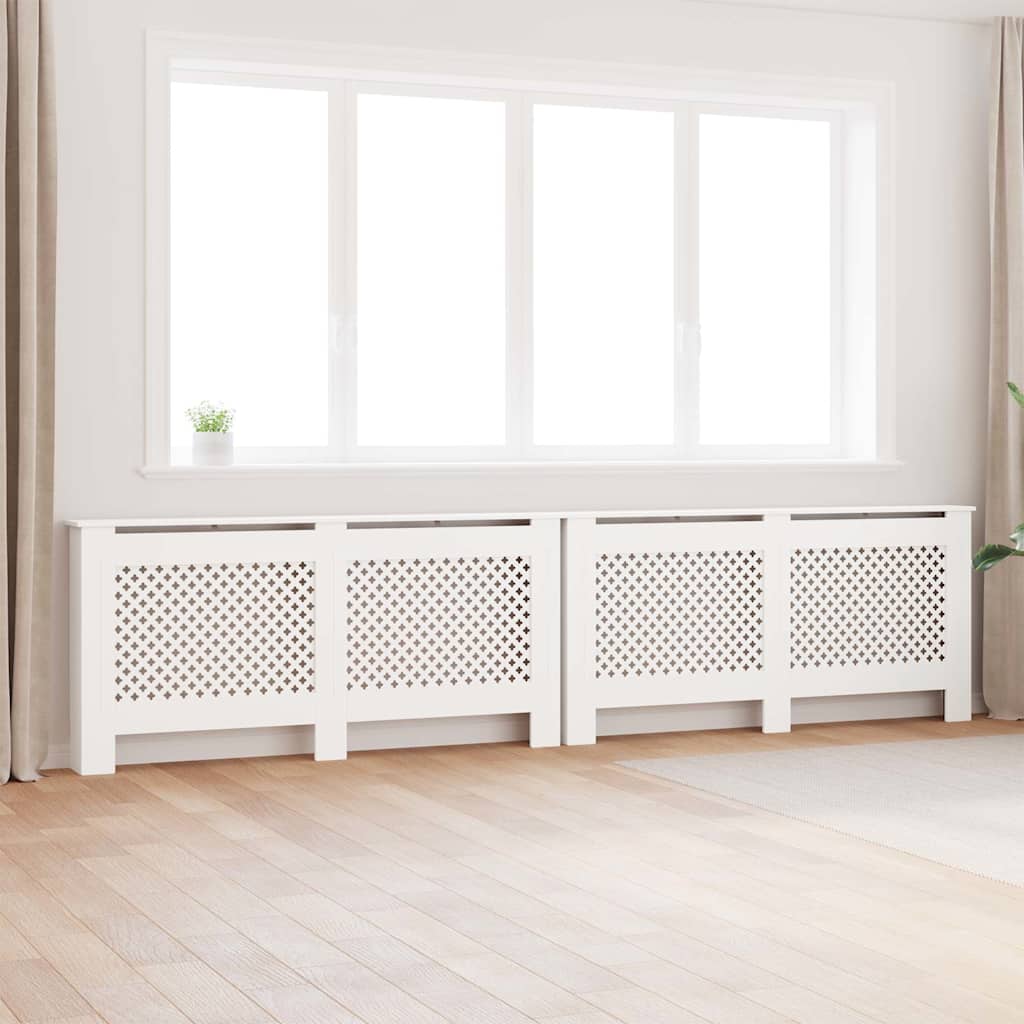 Radiator Covers White 112x19x81.5 cm MDF 2 pcs 172 cm