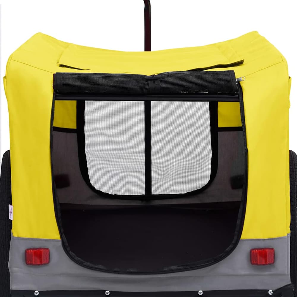 2-in-1 Pet Bike Trailer & Jogging Stroller Yellow and grey