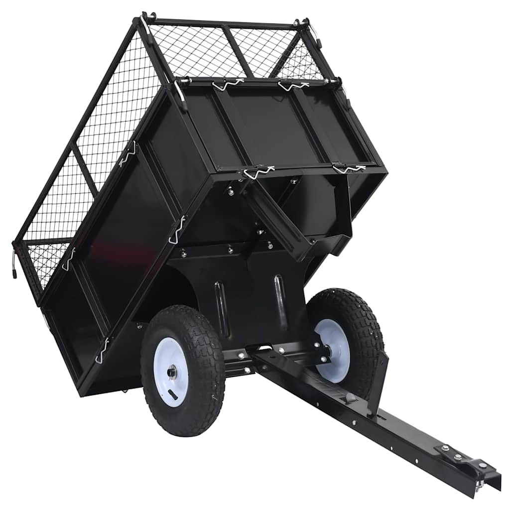 92449 vidaXL Tipping Trailer for Lawn Mower 150 kg Load 3