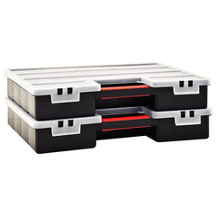 vidaXL Assortment Boxes 2 pcs with Adjustable Dividers 460x325x80 mm Plastic 2