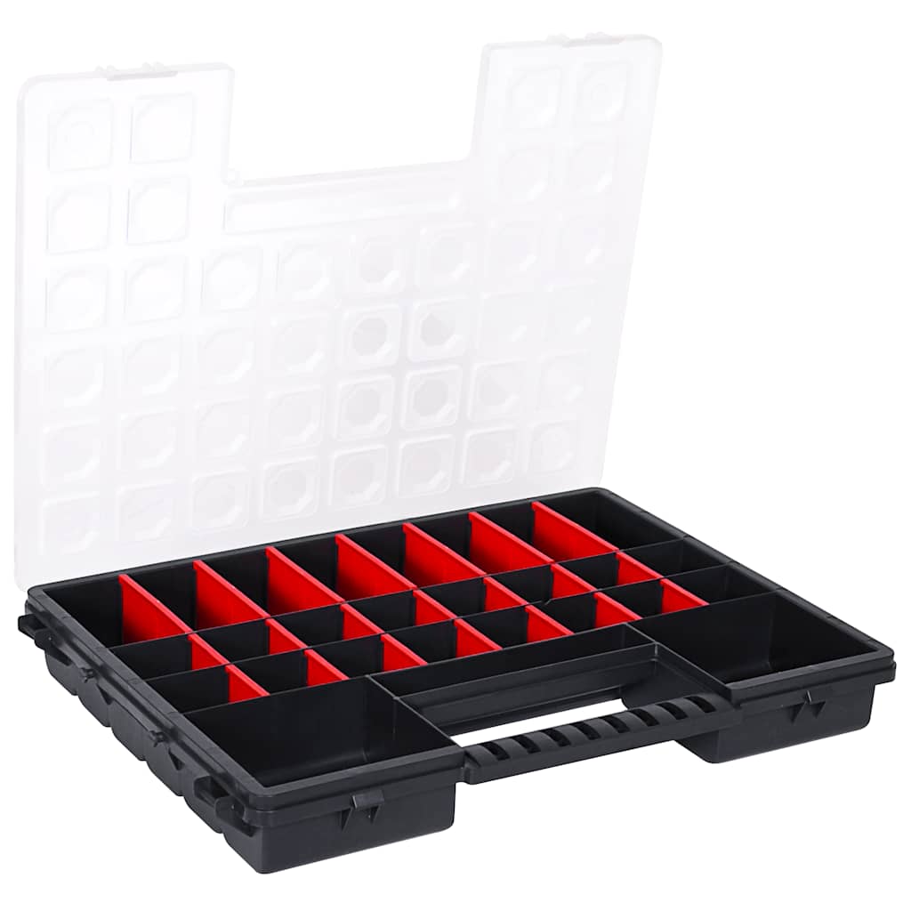 vidaXL Assortment Boxes 5 pcs with Adjustable Dividers 385x283x50 mm Plastic 4