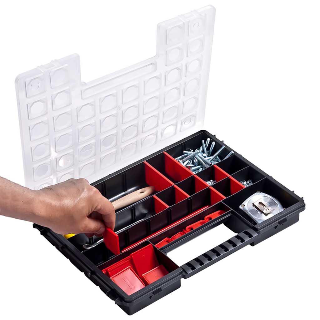 vidaXL Assortment Boxes 5 pcs with Adjustable Dividers 385x283x50 mm Plastic 5