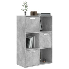 vidaXL Storage Cabinet Concrete Grey 60x29.5x90 cm Engineered Wood 4