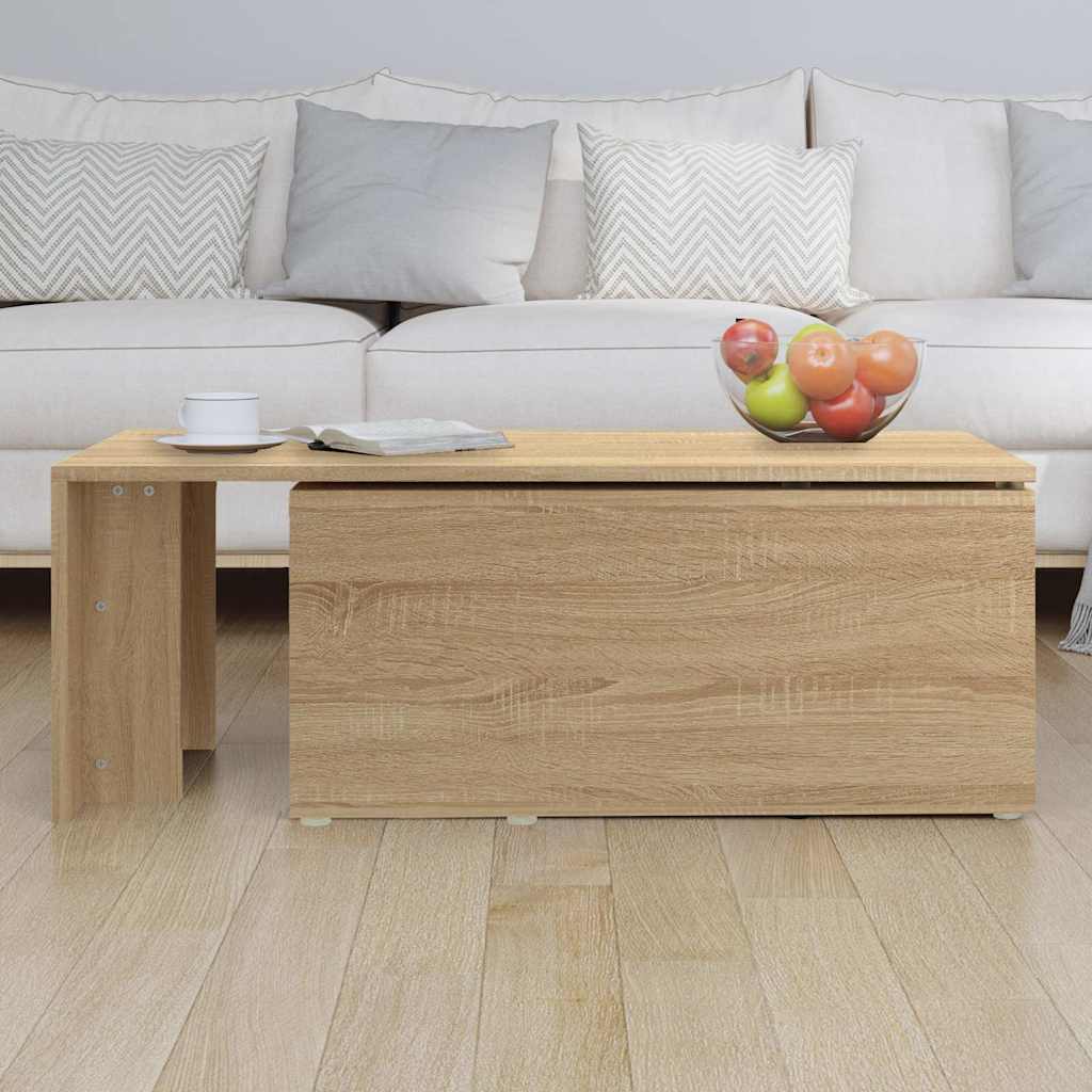 vidaXL Coffee Table | Sonoma oak | Engineered wood | Larger size | Coffee Table 4