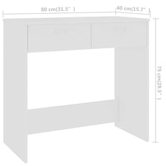 vidaXL Desk | White | Engineered wood | Compact | Desk | Rectangular | Modern 6