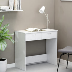 vidaXL Desk | White | Engineered wood | Compact | Desk | Rectangular | Modern 1