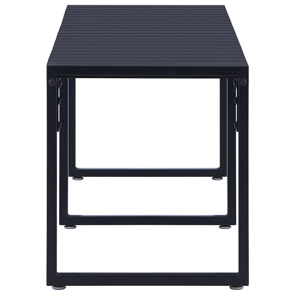 vidaXL Garden Bench 180 cm PS Board Black 3
