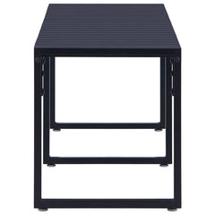 vidaXL Garden Bench 180 cm PS Board Black 3