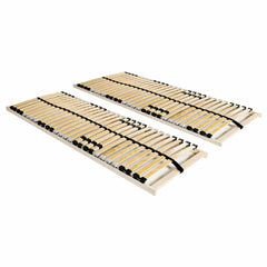 Slatted Bed Bases without Mattress 2 pcs 70 x 200 cm 28 slats