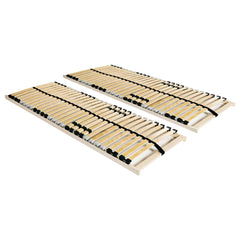 Slatted Bed Bases without Mattress 2 pcs 80 x 200 cm 28 slats