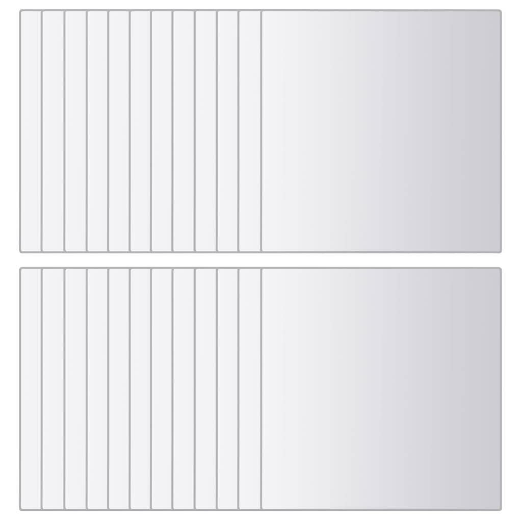 vidaXL 48 pcs Mirror Tiles Square Glass 2