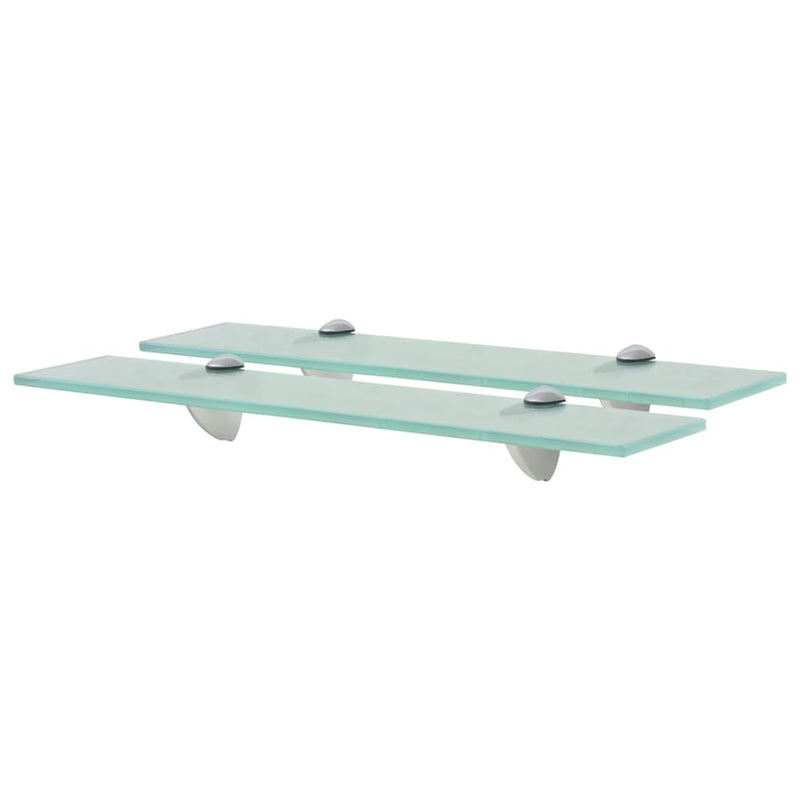 Floating Shelves 2 pcs Glass 50x10 cm 8 mm