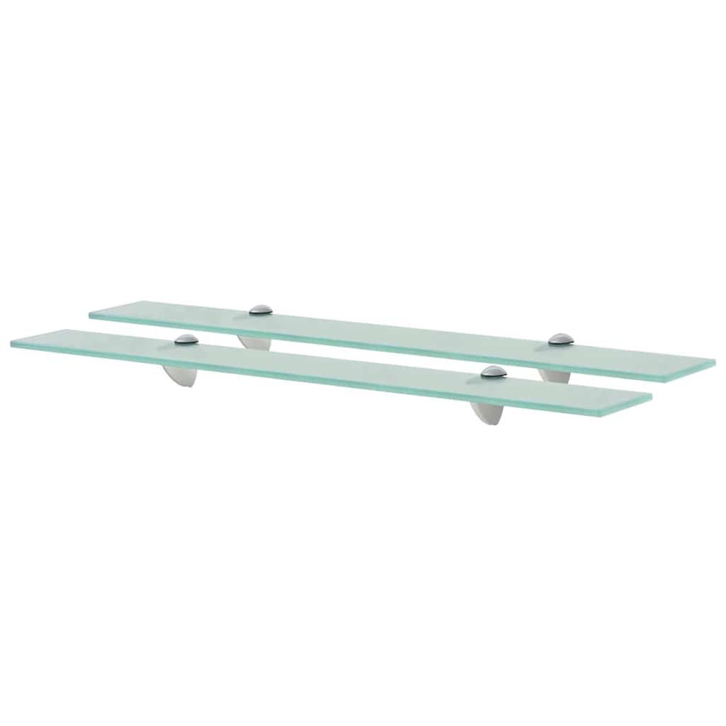 vidaXL Floating Shelf | Set of 2 | Clear | Tempered safety glass | 70x10 cm 1