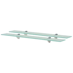 vidaXL Floating Shelf | Set of 2 | Clear | Tempered safety glass | 70x10 cm 1