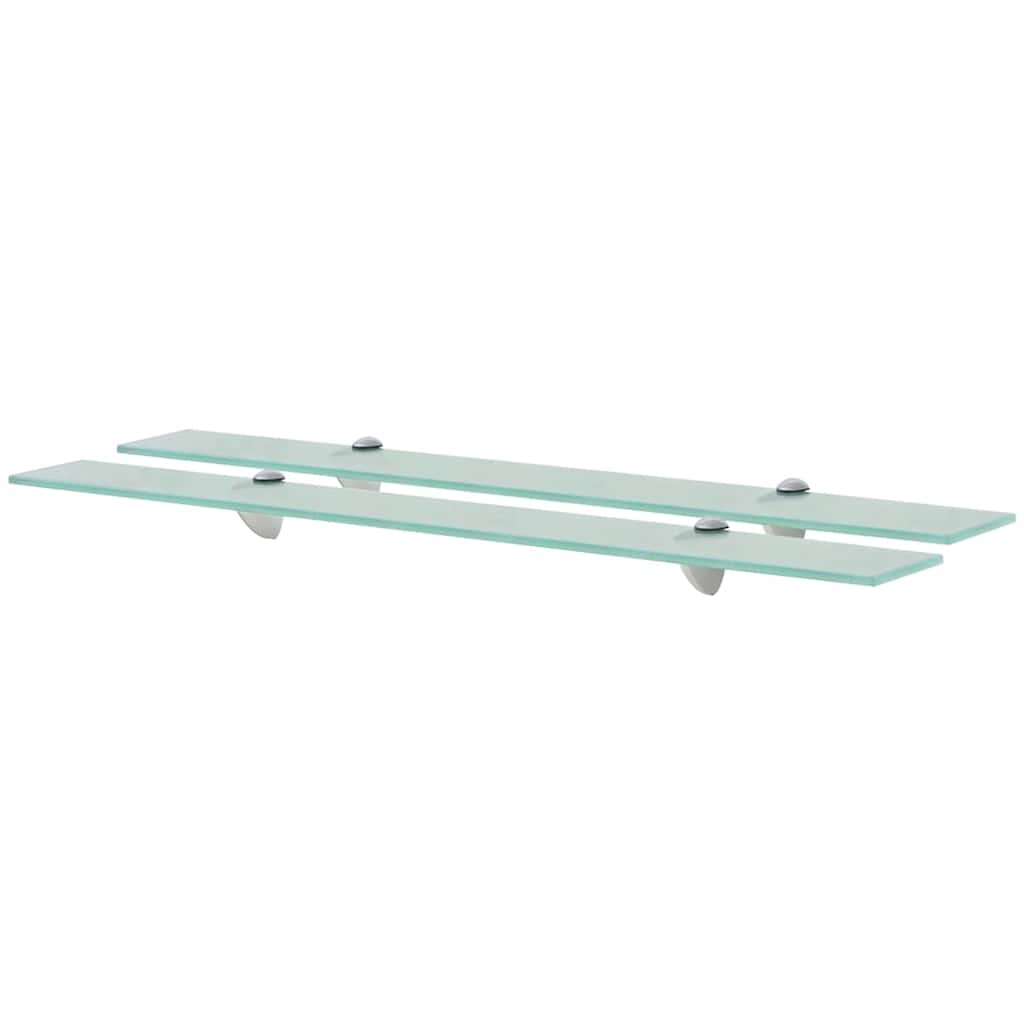 vidaXL Floating Shelf | Set of 2 | Clear | Toughened safety glass | 80 x 10 cm 1