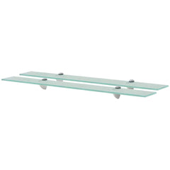 vidaXL Floating Shelf | Set of 2 | Clear | Toughened safety glass | 80 x 10 cm 1