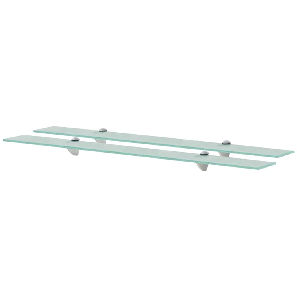 vidaXL Floating Shelf | Set of 2 | Clear | Tempered safety glass | 90x10 cm 1