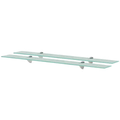 vidaXL Floating Shelf | Set of 2 | Clear | Tempered safety glass | 90x10 cm 1