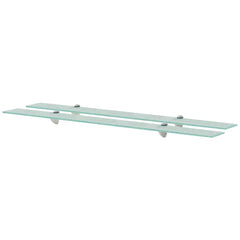 vidaXL Floating Shelf | Set of 2 | Clear | Tempered safety glass, Zinc alloy 1