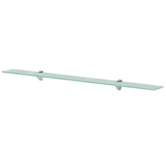 vidaXL Floating Shelf | Set of 2 | Clear | Tempered safety glass, Zinc alloy 2