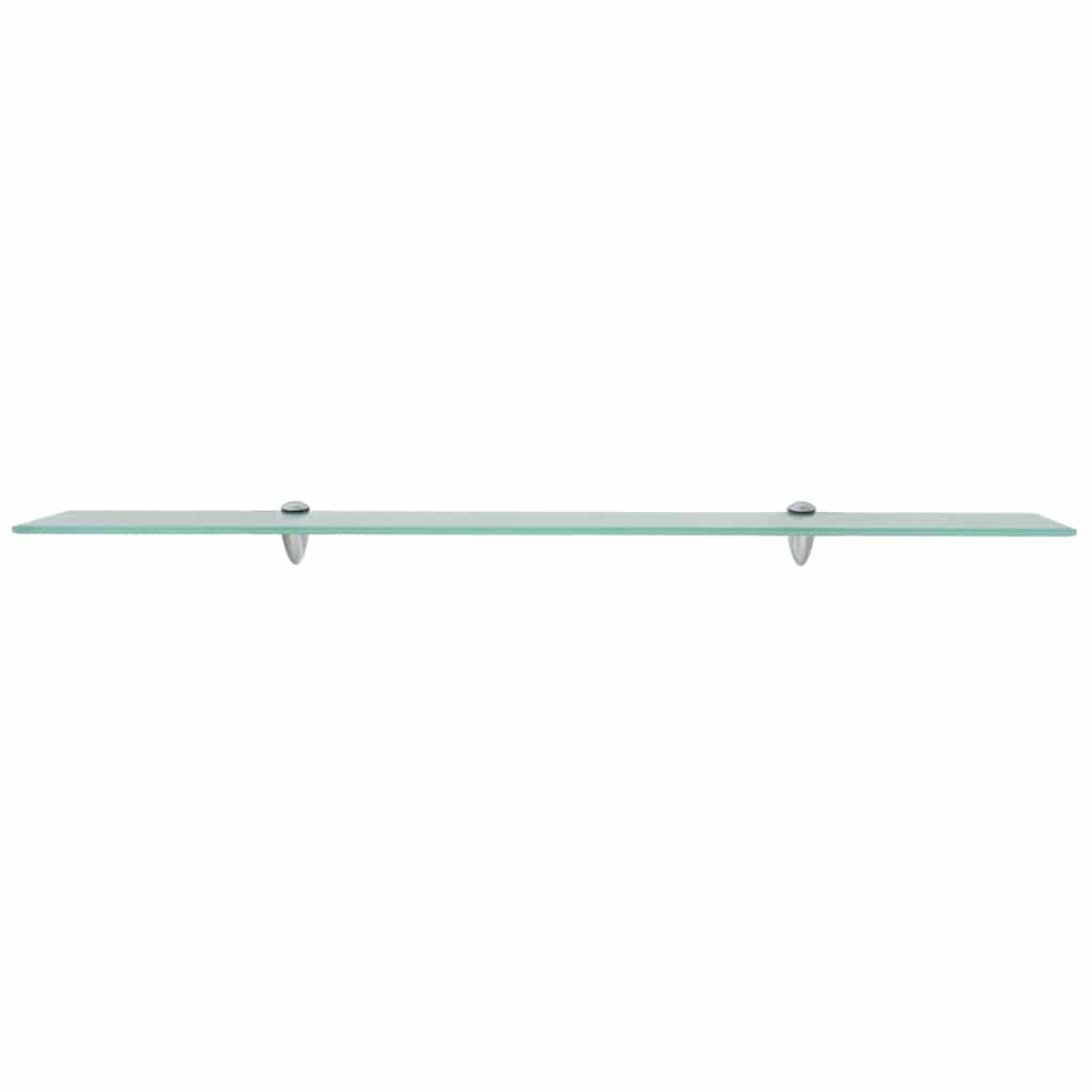 vidaXL Floating Shelf | Set of 2 | Clear | Tempered safety glass, Zinc alloy 3