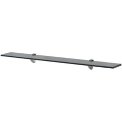 vidaXL Floating Shelf | Set of 2 | Black | Tempered safety glass | 80 x 10 cm 2