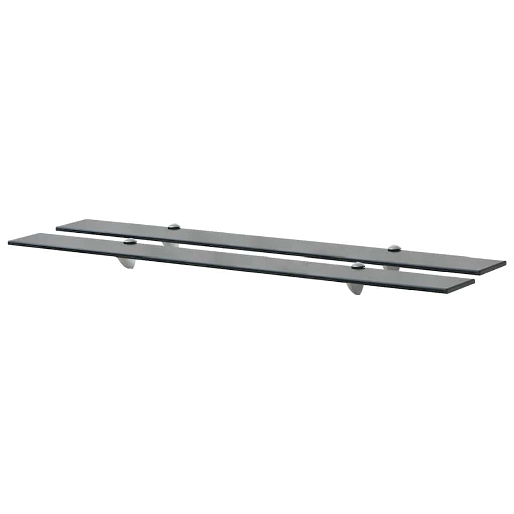 vidaXL Floating Shelves 2 pcs Glass 100x10 cm 8 mm 1