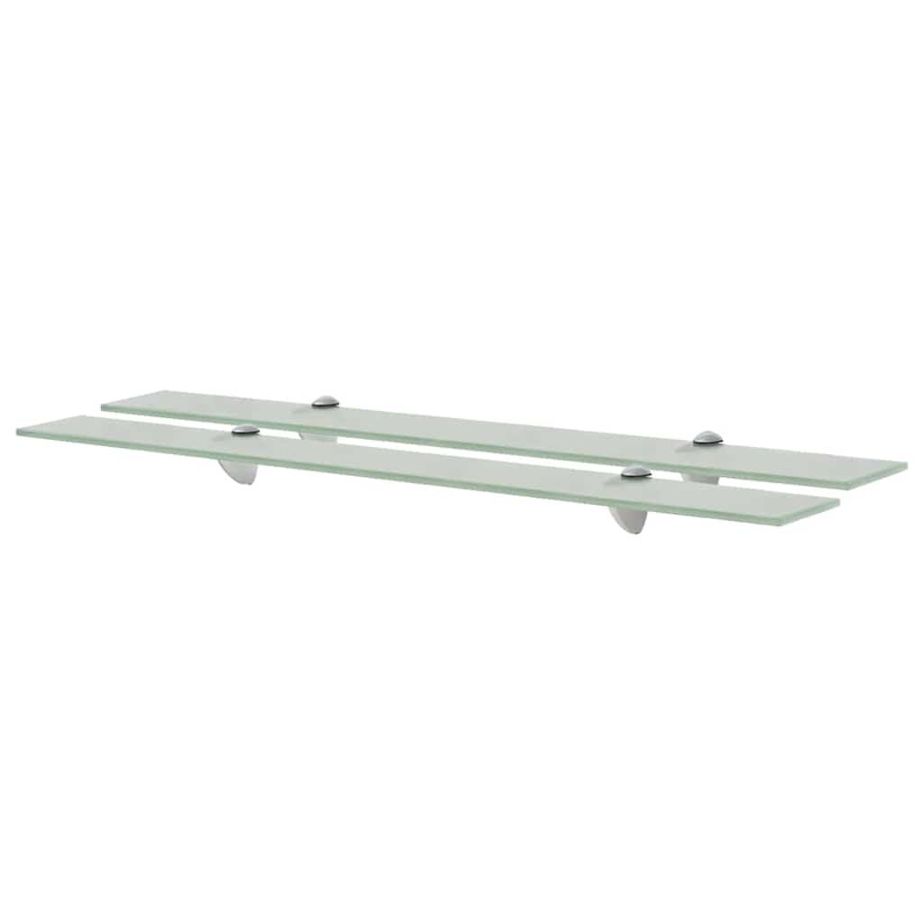vidaXL Floating Shelf | Set of 2 | Frosted | Tempered safety glass | 80x10cm 1