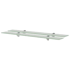 vidaXL Floating Shelf | Set of 2 | Frosted | Tempered safety glass | 80x10cm 1