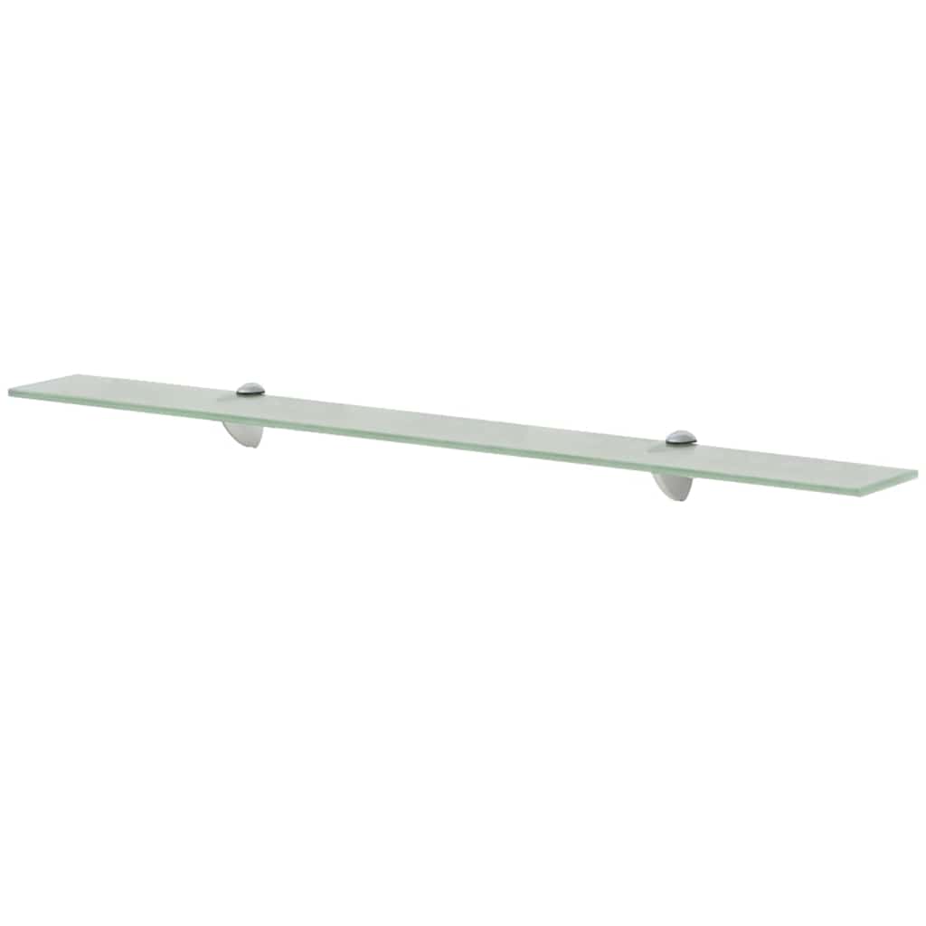 vidaXL Floating Shelf | Set of 2 | Frosted | Tempered safety glass, Zinc alloy 2