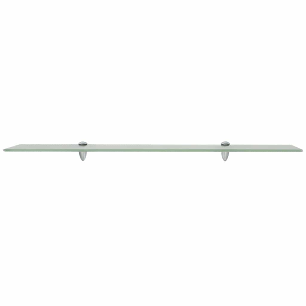 vidaXL Floating Shelf | Set of 2 | Frosted | Tempered safety glass, Zinc alloy 3