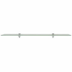 vidaXL Floating Shelf | Set of 2 | Frosted | Tempered safety glass, Zinc alloy 3