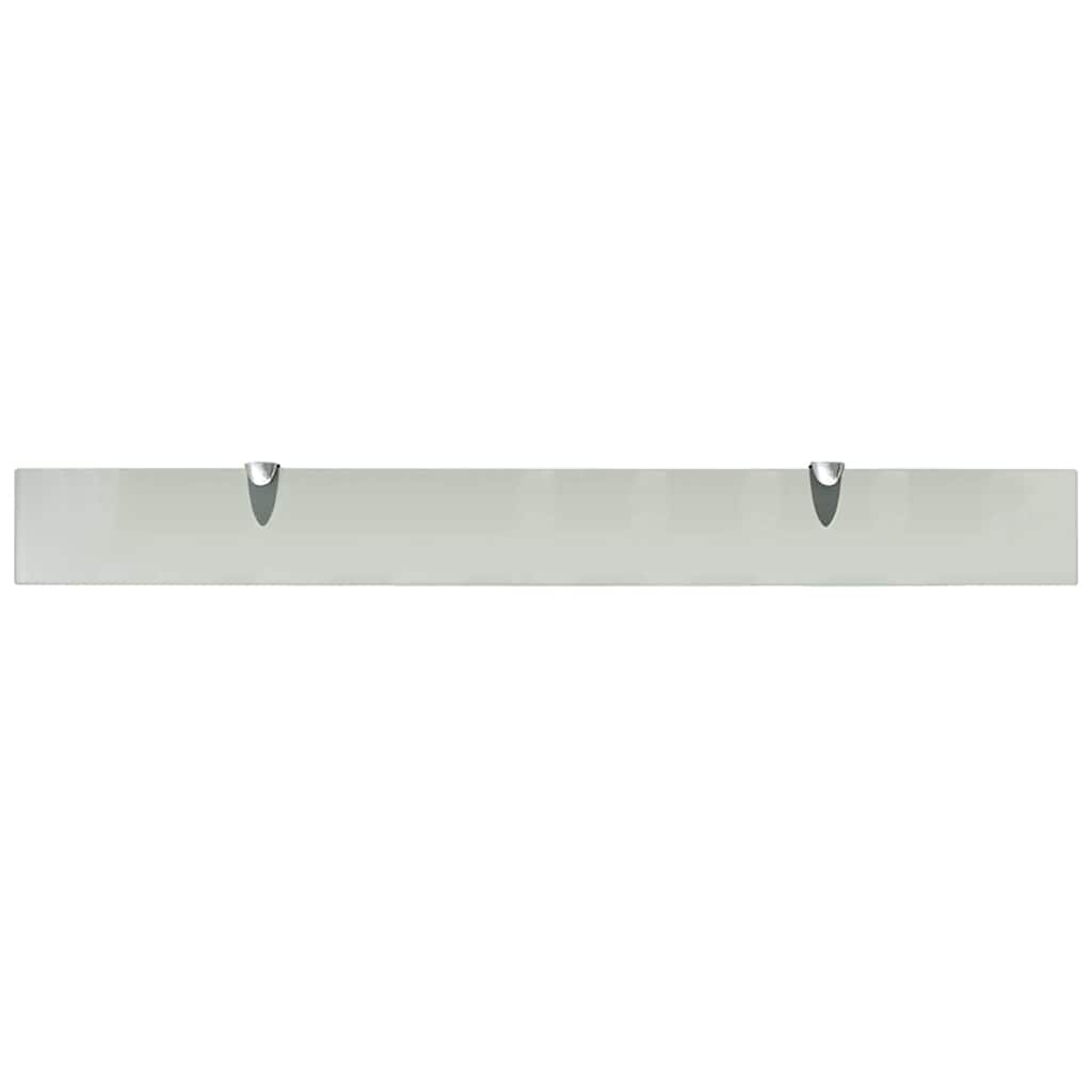 vidaXL Floating Shelf | Set of 2 | Frosted | Tempered safety glass, Zinc alloy 4