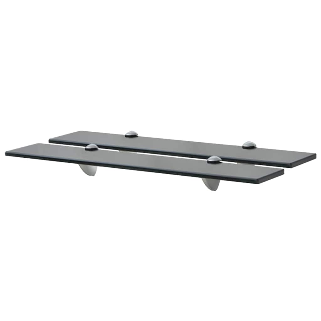 vidaXL Floating Shelves 2 pcs Glass 60x20 cm 8 mm 1