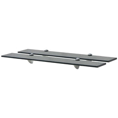 vidaXL Floating Shelves 2 pcs Glass 70x20 cm 8 mm 1
